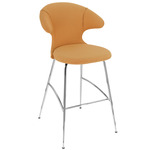 Time Flies Stool - Chrome / Tangerine