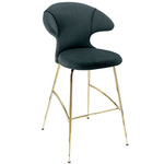 Time Flies Stool - Brass / Quantum Blue