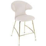 Time Flies Stool - Brass / White Sands