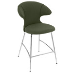 Time Flies Stool - Chrome / Racing Green