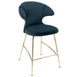Time Flies Stool - Brass / Jet Air Blue
