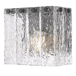Glacier Wall Sconce - Matte Black / Clear