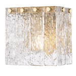 Glacier Wall Sconce - Modern Gold / Clear