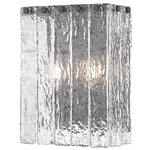 Glacier Wall Sconce - Matte Black / Clear