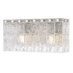 Glacier Bathroom Vanity Light - Brushed Nickel / Clear