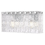 Glacier Bathroom Vanity Light - Chrome / Clear