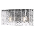 Glacier Bathroom Vanity Light - Matte Black / Clear