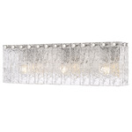 Glacier Bathroom Vanity Light - Brushed Nickel / Clear