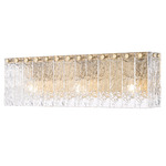 Glacier Bathroom Vanity Light - Modern Gold / Clear