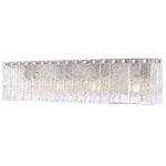 Glacier Bathroom Vanity Light - Brushed Nickel / Clear