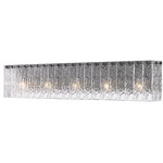 Glacier Bathroom Vanity Light - Matte Black / Clear