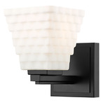 Annalise Wall Sconce - Matte Black / Matte Opal