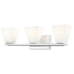 Annalise Bathroom Vanity Light - Chrome / Matte Opal