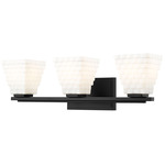 Annalise Bathroom Vanity Light - Matte Black / Matte Opal