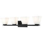 Annalise Bathroom Vanity Light - Matte Black / Matte Opal