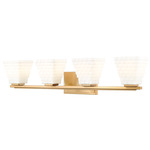 Annalise Bathroom Vanity Light - Modern Gold / Matte Opal