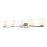 Annalise Bathroom Vanity Light - Brushed Nickel / Matte Opal