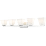 Annalise Bathroom Vanity Light - Chrome / Matte Opal