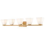 Annalise Bathroom Vanity Light - Modern Gold / Matte Opal