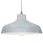 Radiance Loft Pendant - Antique Brass / Textured Faux Concrete