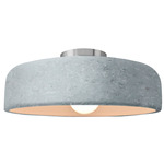 Radiance Spire Semi Flush Ceiling Light - Brushed Nickel / Textured Faux Concrete