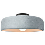 Radiance Spire Semi Flush Ceiling Light - Matte Black / Textured Faux Concrete