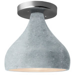 Radiance Droplet Semi Flush Ceiling Light - Brushed Nickel / Textured Faux Concrete