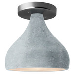 Radiance Droplet Semi Flush Ceiling Light - Brushed Nickel / Textured Faux Concrete