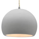 Radiance Globe Pendant - Brushed Nickel / Bisque