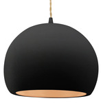 Radiance Globe Pendant - Matte Black / Carbon / Champagne Gold