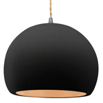 Radiance Globe Pendant - Brushed Nickel / Carbon / Champagne Gold