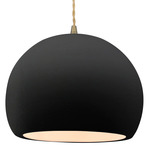 Radiance Globe Pendant - Antique Brass / Carbon