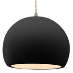 Radiance Globe Pendant - Brushed Nickel / Carbon