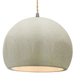 Radiance Globe Pendant - Brushed Nickel / White Crackle