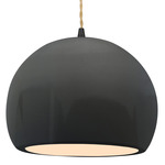 Radiance Globe Pendant - Matte Black / Gloss Grey