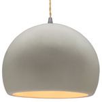 Radiance Globe Pendant - Brushed Nickel / Matte White