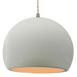 Radiance Globe Pendant - Brushed Nickel / Matte White / Champagne Gold