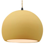 Radiance Globe Pendant - Matte Black / Muted Yellow