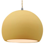 Radiance Globe Pendant - Brushed Nickel / Muted Yellow