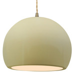 Radiance Globe Pendant - Antique Brass / Vanilla Gloss