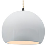 Radiance Globe Pendant - Matte Black / Gloss White