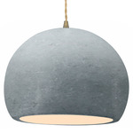 Radiance Globe Pendant - Antique Brass / Textured Faux Concrete