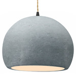 Radiance Globe Pendant - Matte Black / Textured Faux Concrete