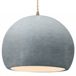Radiance Globe Pendant - Antique Brass / Textured Faux Concrete