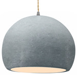 Radiance Globe Pendant - Brushed Nickel / Textured Faux Concrete