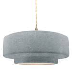 Radiance Pendant - Brushed Brass / Textured Faux Concrete