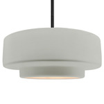Radiance Tier Stem Pendant - Matte Black / Bisque