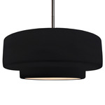 Radiance Tier Stem Pendant - Brushed Nickel / Gloss Black