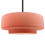 Radiance Tier Stem Pendant - Matte Black / Gloss Blush