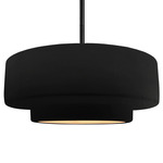 Radiance Tier Stem Pendant - Matte Black / Carbon / Champagne Gold